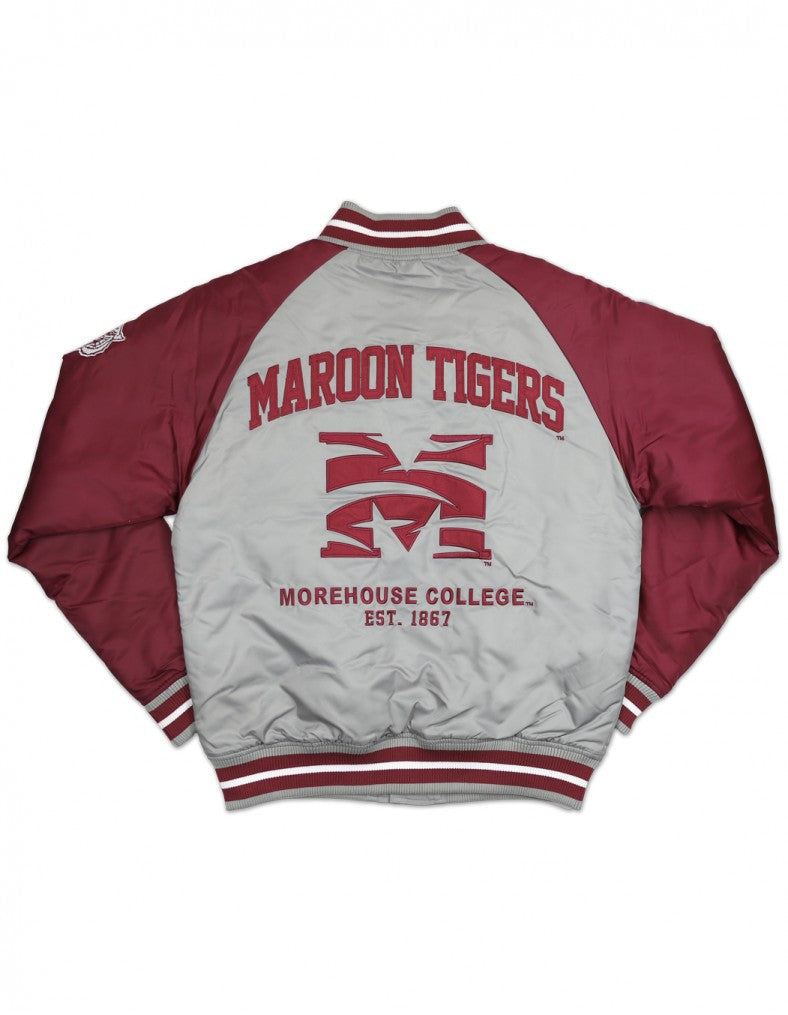 MOREHOUSE Baseball Jacket (Maroon&Grey)