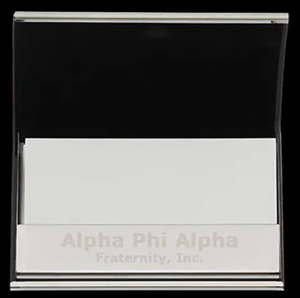 Alpha Leather Embossed Business Card Holder