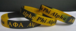 Alpha Black & Gold Silicon Bracelets