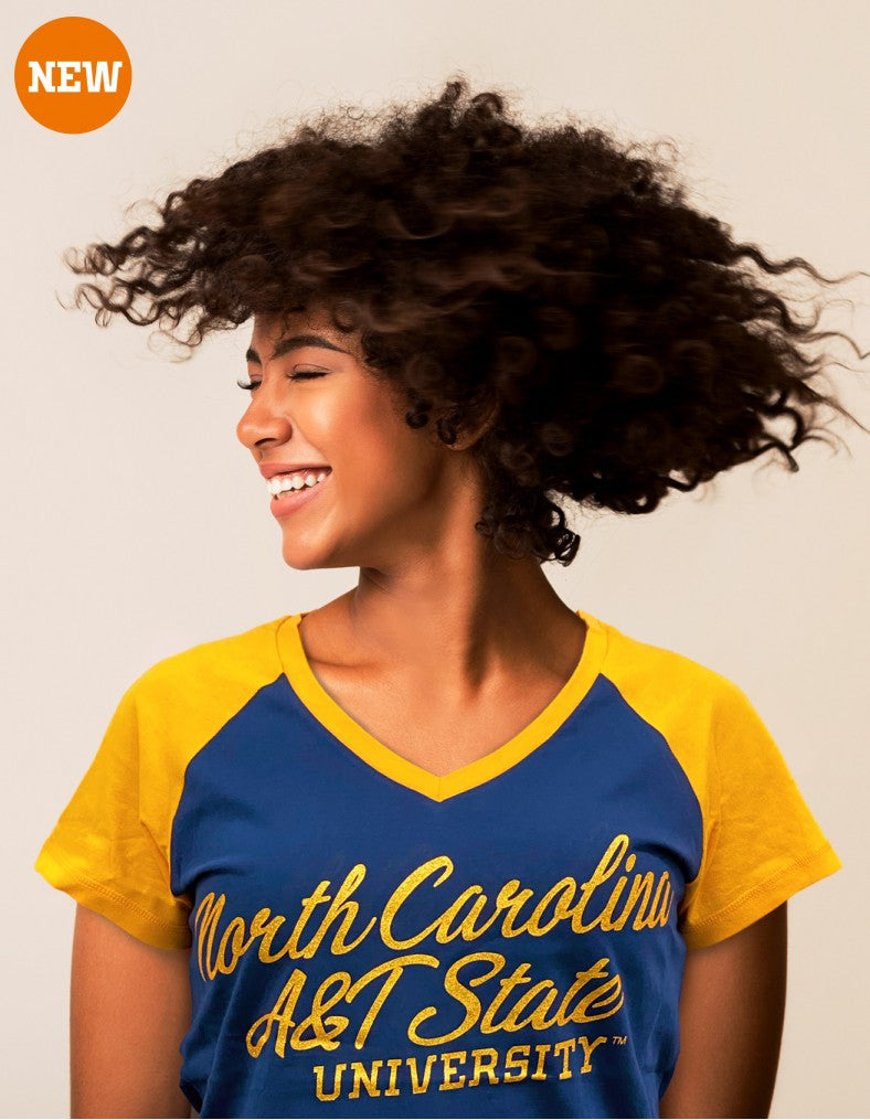 NORTH CAROLINA A&T V-NECK TEE