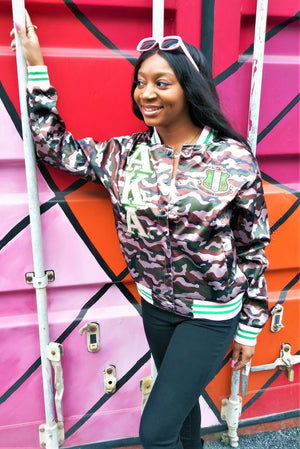 AKA Camo Satin Jacket