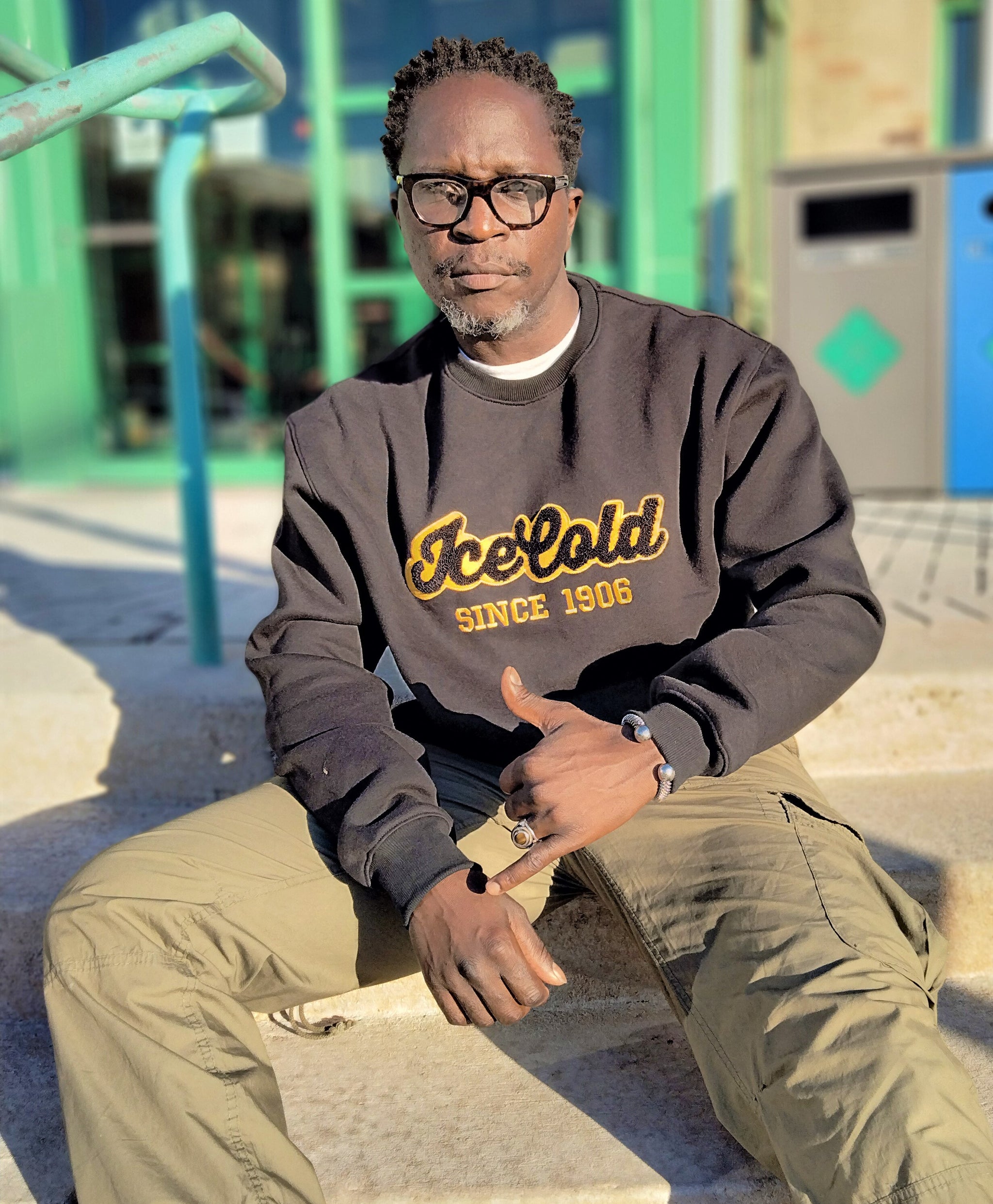 Black Ice Cold Since 1906 Chenille Sweatshirt