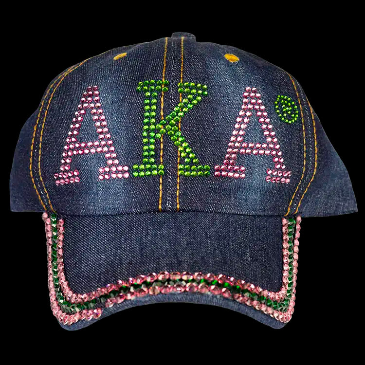 AKA DENIM RHINESTONE HAT