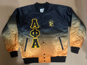 Ombre Alpha Satin Bomber Jacket