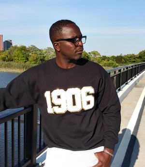 Liquid Gold & White 1906 Chenille Sweatshirt