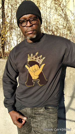 King Alpha Chenille sweatshirt