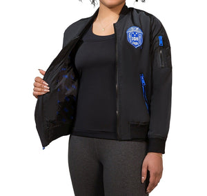 Satin Zeta Bomber Jacket